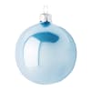 Boule de Noël en verre teinté bleu opale